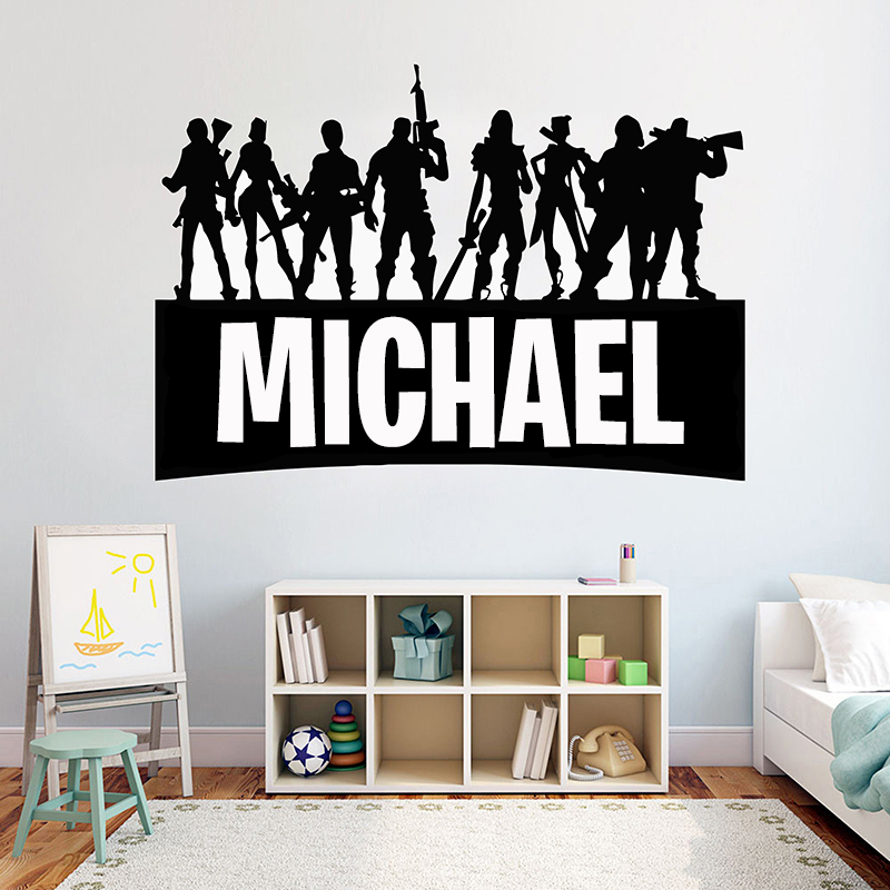 Gaming Accessories Wall - Gra Gamer spersonalizowana nazwa naklejka ścienna