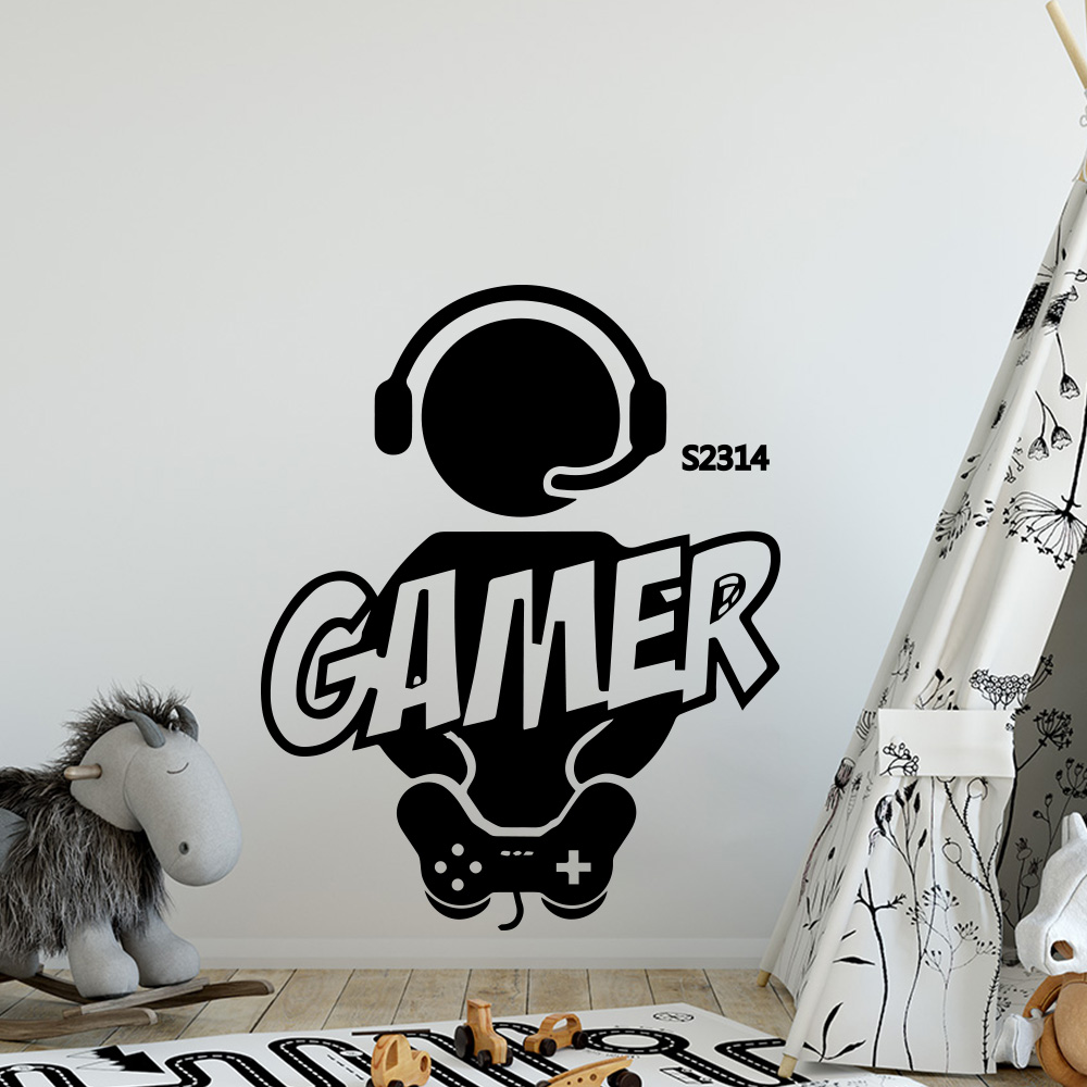 1szt Naklejka ścienna dla grac – Gaming Accessories Wall recenzja i cena