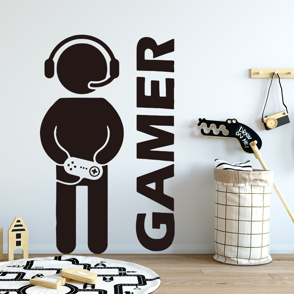 1szt Naklejka ścienna dla grac – Gaming Accessories Wall recenzja i cena